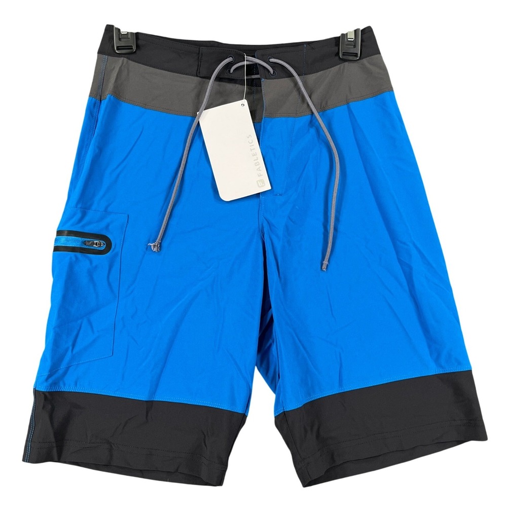 FL2 Fabletics Portofino Board Short Mens XS Colorblock Zipper Pocket Swim Surf